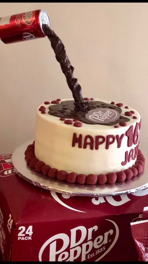 Pepper Cake Design, Dr Pepper Cake Design, Dr Pepper Cake With Cans, Dr Pepper Flavored Cake, Dr Pepper Chocolate Cake, Dr Pepper Birthday, Dr Pepper Cherry Chocolate Cake, Dr Pepper Cake, Cake Stuff