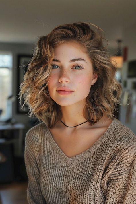 Collar Bone Length Hair Cuts, Wavy Medium Length Hair, Polished Hairstyles, 1990s Hair, Shoulder Length Wavy Hair, Classy Beauty, Shorts Hair, Summer Haircuts, Medium Length Hair With Layers