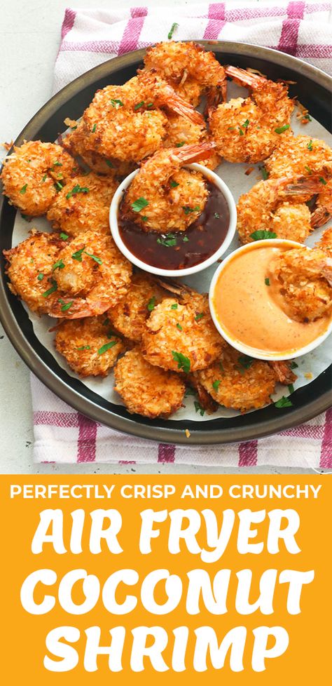 Air Fryer Coconut Shrimp - Immaculate Bites Air Fried Coconut Shrimp Recipe, Coconut Shrimp In Air Fryer, Air Fried Coconut Shrimp, Air Fry Coconut Shrimp Recipe, Air Fry Coconut Shrimp, Frozen Coconut Shrimp Air Fryer, Airfryer Coconut Shrimp, Coconut Shrimp Recipe Air Fryer, Air Fryer Coconut Chicken