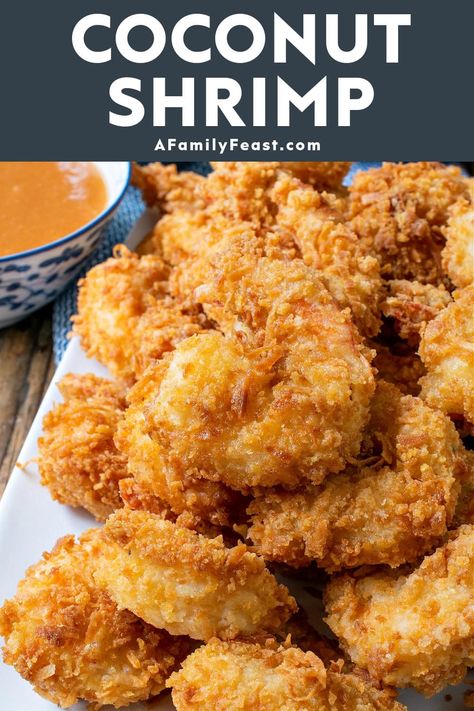 Coconut Shrimp - A Family Feast Shrimps Coat, Roasted Shrimp, Savory Food, Family Feast, Coconut Shrimp, Healthy Dishes, Fish And Seafood, Savoury Food, A Family