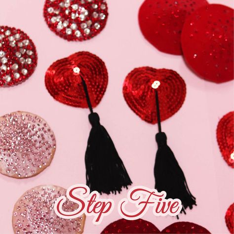 Perfect Pasties — Sky Sirens Diy Burlesque, Rhinestone Pasties, Red Satin Fabric, How To Make Tassels, Burlesque Costumes, Burlesque Costume, Big Reveal, Diy Sewing Clothes, Essential Items