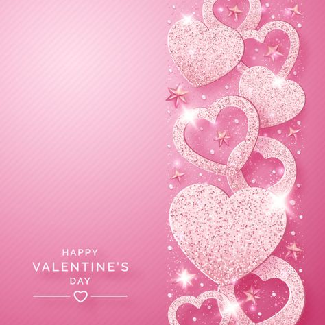 Valentines day vertical background with ... | Premium Vector #Freepik #vector #background #heart #party #love Valentine's Background, 2022 Background, Valentines Background, Heart Pattern Background, Illustrated Holiday Cards, Pink Heart Background, Vertical Wallpaper, Valentine Card Template, Vertical Background