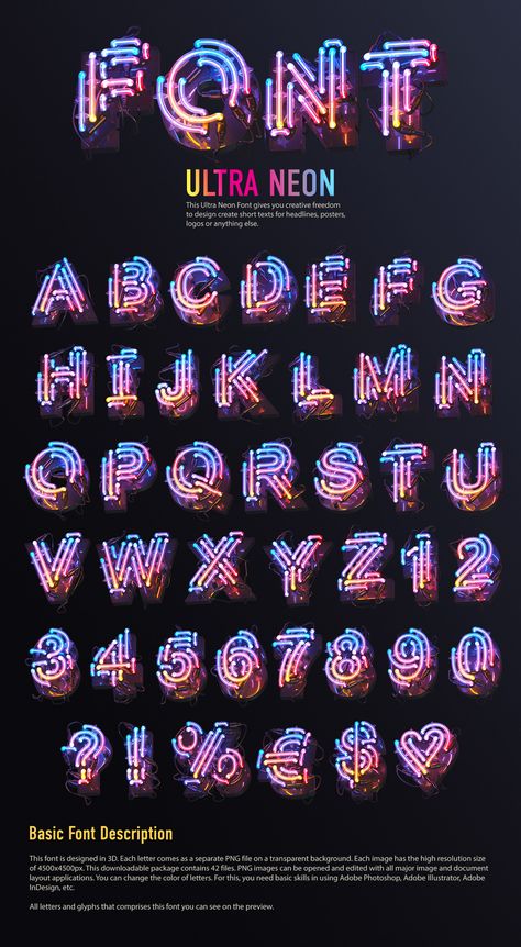 Neon Tshirts Design, Neon Sign Typography, Neon Typeface, Glowing Typography, Neon Graphic Design, Fonts Design Ideas, Neon Element, Y2k Fonts, Font Canva Lettering