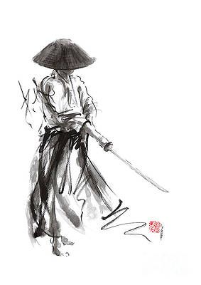 Samurai Drawing, Japanese Art Samurai, Samurai Artwork, Samurai Art, Aikido, Sumi E, Japan Art, Karate, Ink Drawing