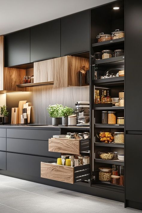 Upgrade your kitchen with modern cabinet design inspirations that bring sleek lines and innovative storage solutions. #KitchenCabinets #ModernDesign Kitchen Cupboard Styles, Full Wall Kitchen Cabinets, Kitchen Cabinet Inside, Cupboard In Kitchen, Modern Cabinet Design, Victorian Terrace Kitchen, Classic Cabinet Design, Cabinet Design Kitchen, Inside Kitchen Cabinets