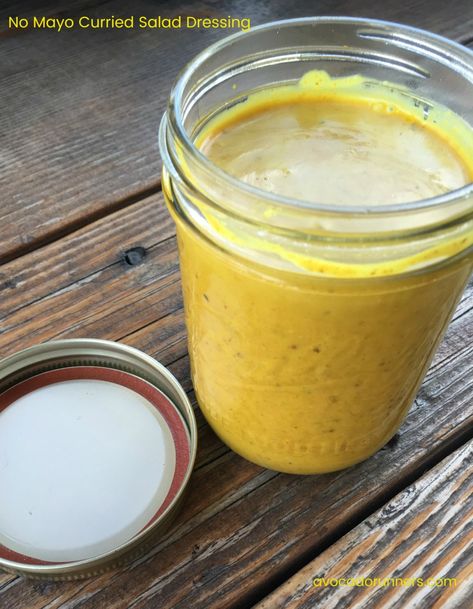 Homemade No-Mayo Curried Salad Dressing Curry Salad Dressing, Curried Salad, Gf Salads, Make Your Own Salad, Curry Salad, Grainy Mustard, Chicken Curry Salad, Grape Salad, Fresh Turmeric