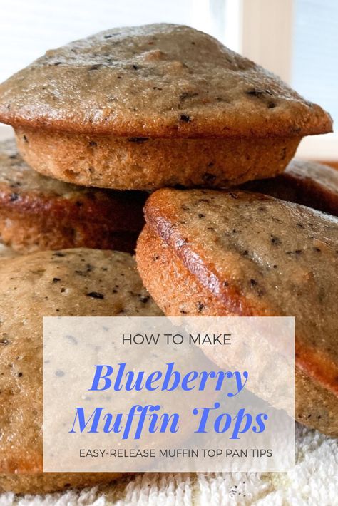 Muffin Top Pan Recipes, Muffin Top Recipe, Muffin Tops Recipe, Quick Blueberry Muffins, Blueberry Muffin Tops, Muffin Top Recipes, Blueberry Muffin Topping, Muffin Top Pan, Blueberry Muffin Mix