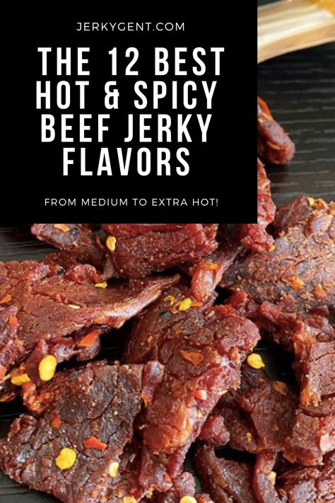 Spicy Venison Jerky, Spicy Beef Jerky Marinade, Sweet And Spicy Jerky Marinade, Beef Jerky Flavors Recipe, Spicy Beef Jerky Recipe Dehydrator, Spicy Jerky Marinade Recipes, Beef Jerky Flavors, Sweet And Hot Beef Jerky Recipe, Hot And Spicy Beef Jerky Recipe