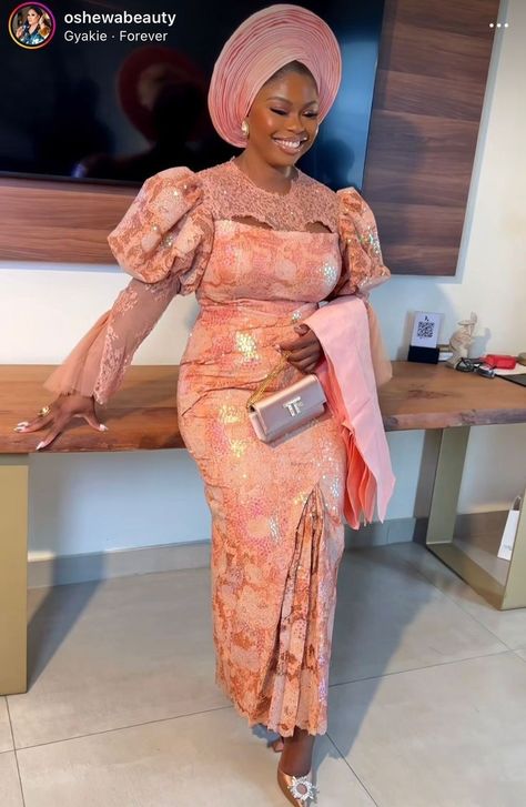 Yoruba Woman ~ Yoruba Lace Styles For Introduction Ceremony, Dry Lace Gown Styles Nigerian, Damask Dress Styles Nigeria, Lace Gown Styles Nigerian, Ankara Bubu Gown Styles, Women Office Blouse, Yoruba Fashion, Latest Gown Styles, Nigerian Lace Dress