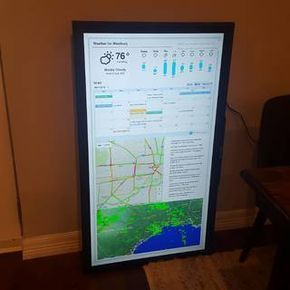 Made this but did a ...-CalvinH24 Smart Mirror Diy, Raspberry Projects, Smart Boards, Pi Computer, Esp8266 Arduino, Landing Ideas, Nerd Cave, Iot Projects, Computer Projects