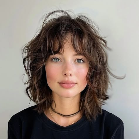 Short Shag With Side Bangs, Wavy Short Shag, Shaggy Bangs Short Hair, Short Haircuts For Summer, Best Shoulder Length Haircuts, Short Shag Cut, Volume For Fine Hair, Shag Bob Haircut, Shag Short