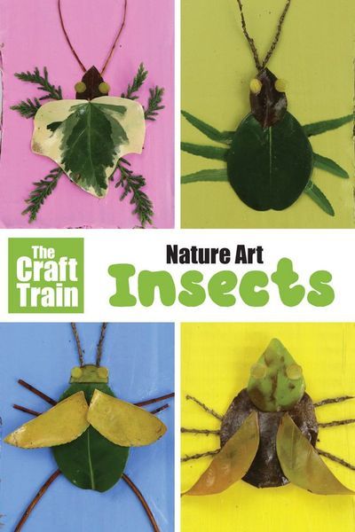 Nature art bugs for kids to make from leaves and sticks #insects #naturecrafts #kidsactivities #thecrafttrain #minibeasts #kidscrafts #bugcrafts Bugs Crafts, Tropisk Fest, Art Insects, Bug Activities, Insect Activities, Forest School Activities, Insect Crafts, Insects Theme, Bug Crafts