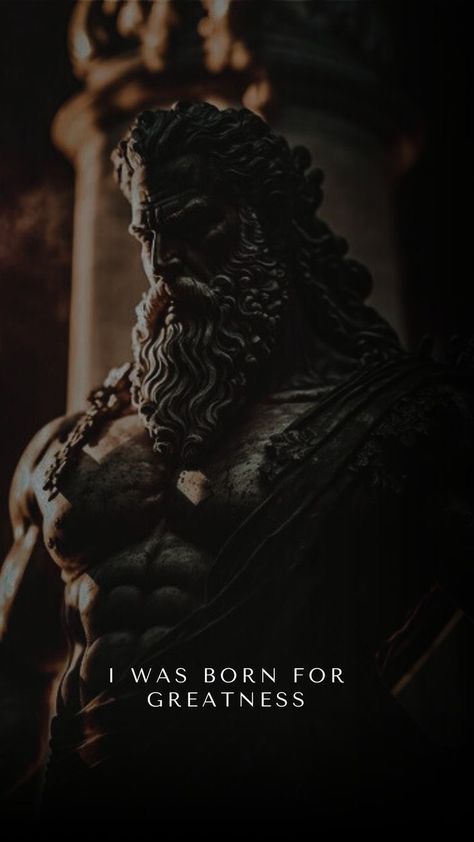 Greek God Wallpaper Aesthetic, Warrior Wallpaper, Dark Luxury, Gym Wallpaper, Great Warriors, Stoicism Quotes, Modern Graphic Art, Greek Statues, Motivational Quotes Wallpaper