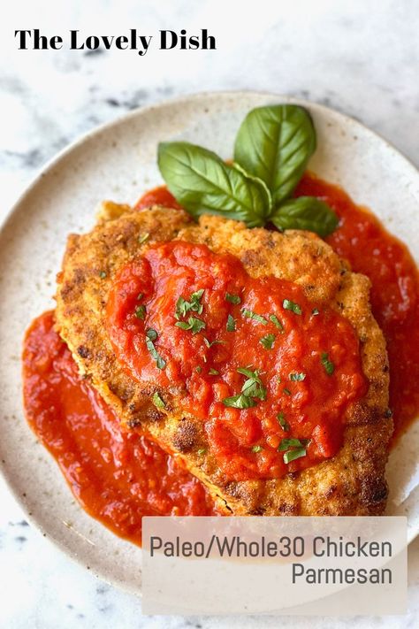 This Whole 30 Chicken Parmesan is incredibly delicious, Paleo, and Gluten-Free. It has all the flavors of the classic dish and is super kid friendly! Whole 30 Chicken Parmesan, Whole 30 Chicken, Whole30 Chicken, Chicken With Italian Seasoning, Paleo Chicken, Mouthwatering Recipes, Best Dinner Recipes, Gluten Free Chicken, Easy Dinners