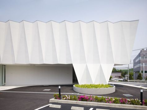 Textile Architecture, Folding Architecture, Perforated Metal Panel, Origami Architecture, Sport Center, Aluminum Roof, Wedding Hall, Building Structure, Church Design