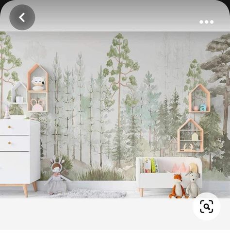 Forest Nursery Mural, Forest Nursery Theme, Forest Nursery Decor, Forest Mural, Kids Room Paint, Nursery Mural, Nursery Room Inspiration, Kids Room Organization, Baby Room Design