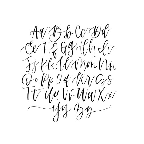 Modern Calligraphy Alphabet Modern Calligraphy Alphabet, Letras Cool, Lettering Practice Sheets, Alfabet Font, Calligraphy Fonts Alphabet, English Calligraphy, Cursive Alphabet, Modern Calligraphy Fonts, How To Write Calligraphy