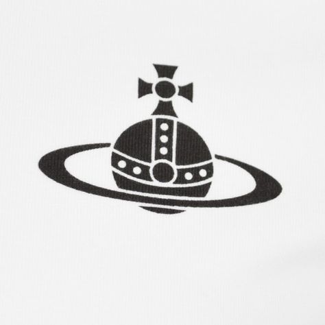 Vivienne Westwood Orb Logo Round Neck T-Shirt | GarmentQuarter Vivienne Westwood Wallpaper, Full Mark, Vivienne Westwood Logo, Ac Logo, Vivienne Westwood Orb, Vintage Vivienne Westwood, Money Poster, Modern Design Ideas, Simple Designs To Draw