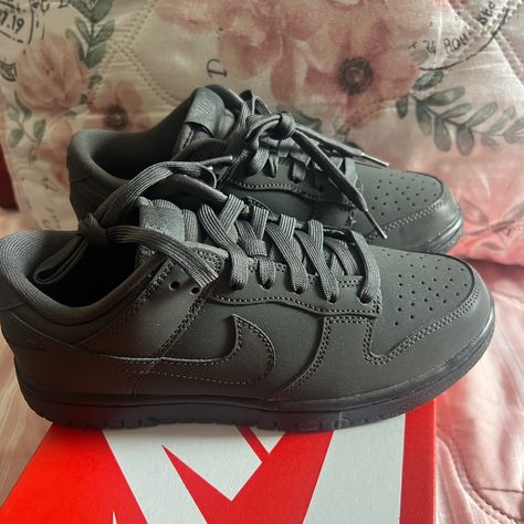 Nike Wmns Dunk Low "Black And Anthracite" Fz3781-060 Women Sneakers New [Us5-12] Brand New This Product Is 100% Authentic. Please Serious Inquiries Only E Pick Up In Layton Size 6 Woman’s Or 4.5 Youth Latest Nike Shoes, Wmns Dunk Low, Nike Shoes Women Fashion, Pretty Sneakers, Shoes For School, Black Nike Shoes, Jordan Shoes Girls, All Black Shoes, Pretty Shoes Sneakers