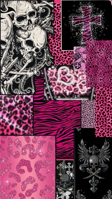 2000s Wallpaper, Pink And Black Wallpaper, Pretty Wallpaper Ipad, Scene Wallpaper, Goth Wallpaper, Bling Wallpaper, Heart Iphone Wallpaper, Emo Wallpaper, Y2k Wallpaper