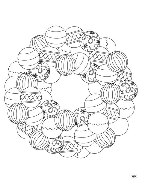 Get your kids into the festive Christmas season with these FREE printable Christmas wreath coloring pages. Choose from 25 unique pages. Print from home! Vintage Christmas Coloring Pages Free Printable, January Coloring Sheets Free Printable, Disney Christmas Colouring Pages, Christmas Colouring Pages For Adults, Christmas Wreath Coloring Pages, Wreath Coloring Pages, Christmas Coloring Pages Free Printable, Christmas Ornament Coloring Page, Watercolor Christmas Cards Diy