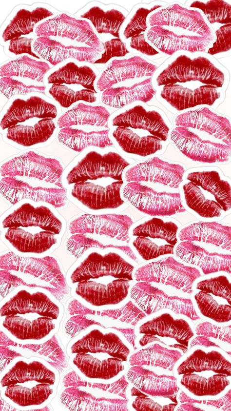 Kiss Marks Wallpaper, Pink And Red Wallpapers, Kiss Marks, Kiss Mark, Lip Wallpaper, Ipad Hacks, Pretty Wallpapers Tumblr, Birthday Party Decorations Diy, Wall Background