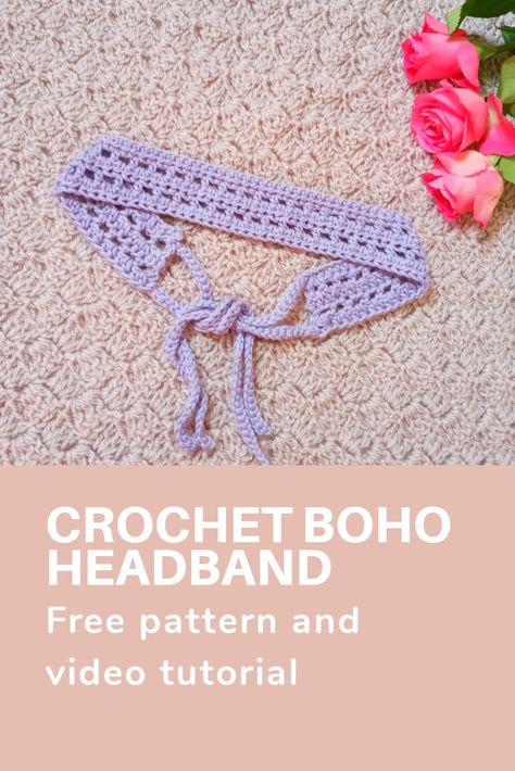 Crochet Headband Tutorial, Easy Crochet Headbands, Crochet Hairband, Bandeau Au Crochet, Crochet Headband Pattern Free, Mode Crochet, Crochet Easy, Crochet Headband Pattern, Crochet Hair Accessories