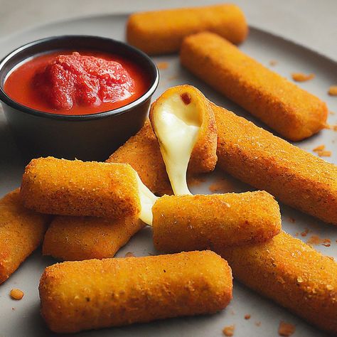 Mozza Sticks, Pizza Dipping Sauce, Cheese Sticks Recipe, Spinach Artichoke Dip Recipe, Mozzarella Cheese Sticks, Egg Roll Recipes, Mozzarella Sticks, Bread Appetizers, Cheese Sticks