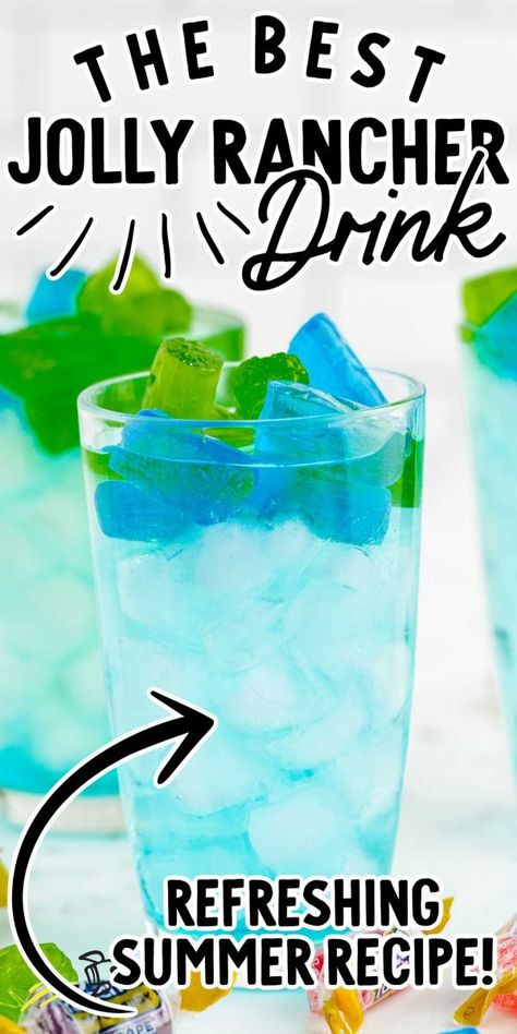 Jolly Rancher Drink Quick And Easy Alcoholic Drinks, Jolly Rancher Drink, Jolly Rancher Vodka, Speciality Drinks, Jolly Rancher Flavors, Fruity Drink Recipes, Refreshing Summer Recipes, Jolly Rancher Hard Candy, Movie Food