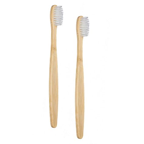 2 PCS Bamboo Toothbrushes Soft Bristles Wooden Toothbrushes For Adult, Natural Biodegradable BPA Free Eco Friendly Toothbrushes White Wooden Toothbrush, Charcoal Toothbrush, Toothbrush Accessories, Manual Toothbrush, Bamboo Toothbrush, Teeth Care, Bamboo Charcoal, Bamboo Handles, Soft And Gentle