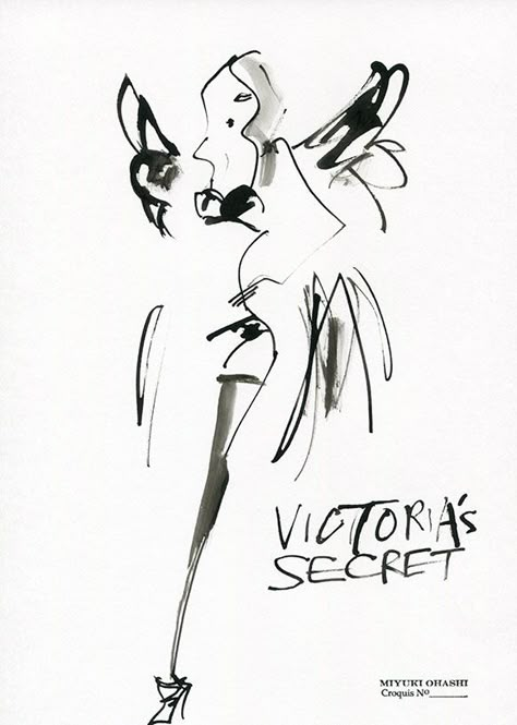 Victria’s Secret show 2014 Fashion Illustration Artists, Victoria Secret Drawing, Fashion Posters Design, Victoria Secret Poster, Vs Poster, Miyuki Ohashi, Feminine Poster, Vogue Illustrations, Posters Fashion