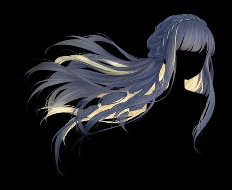 Anime Hairstyles Female Hair Reference, Long Hairstyles Anime, Love Nikki Hair, Sunkissed Hair Brunette, Κούρεμα Bob, Anime Long Hair, Pelo Anime, Hair Growth Spray, Hair Sketch