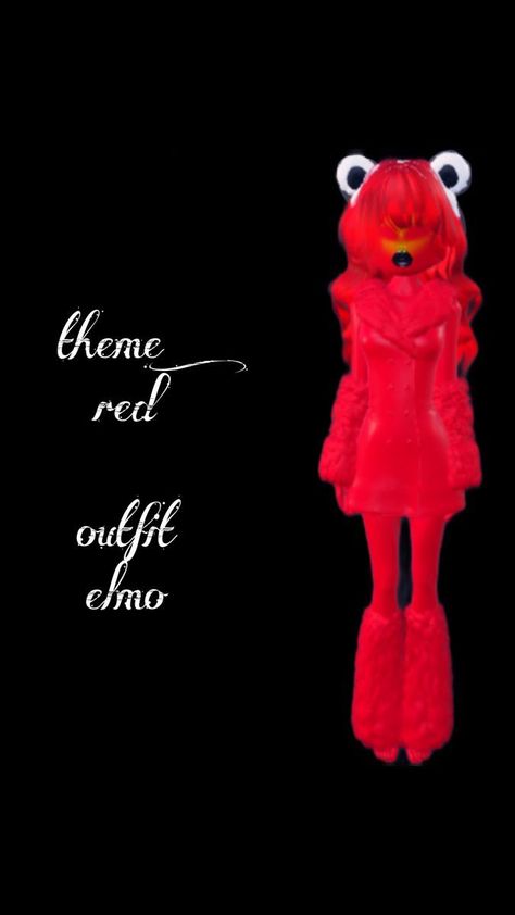 Elmo Dress To Impress, Kawii Theme Dress To Impress, Red Dti Outfits, Red Dress To Impress Outfit, Red Dress To Impress, Dti Characters, Dti Codes, Dti Theme, A Day In Paris