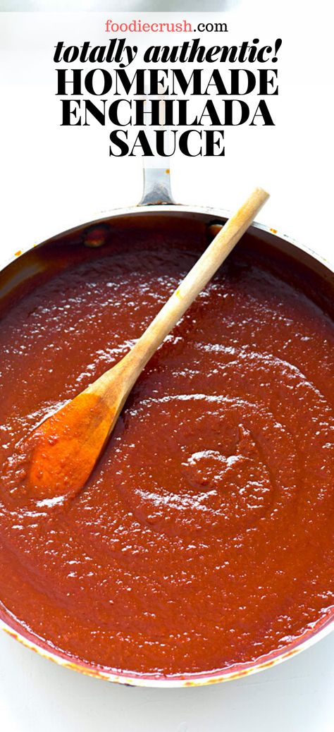 Homemade Enchilada Sauce Easy, Sauce For Enchiladas, Easy Enchilada Sauce, Authentic Enchilada Sauce, Mexican Sauce Recipes, Homemade Red Enchilada Sauce, Mexican Sauces, Best Enchilada Sauce, Enchilada Sauce Easy