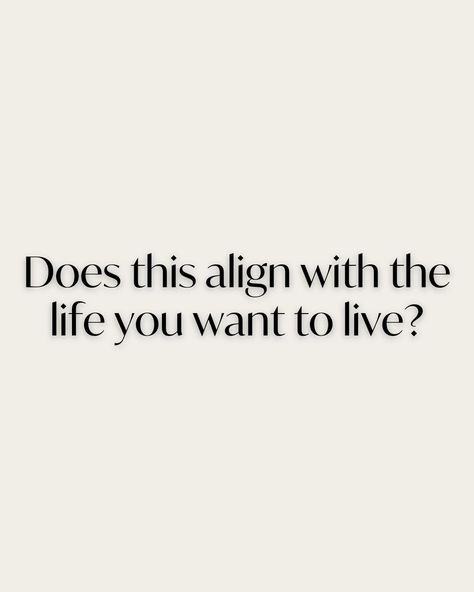 Ask yourself this today - “Does this align with the life I want to live” Every decision you make. Every step you take. Every person you allow into your life. Ask yourself, And keep asking yourself - Does this align with the life I want to live? #reminder #mindset #mindsetshift #truth #lessons #journaling #confidence #selfworthjourney #selfworth #nevergiveup #lifejourney #lifestyle #mindsetforsuccess #becomebetter #becomeyourbestself #innerwisdom #innerpeace #innerwork #mindsetcoach... Does This Support The Life I Want, Journaling Confidence, Alignment With Yourself, The Life I Want, Life I Want, I Want To Live, Live Today, Every Step You Take, Mindset Coaching