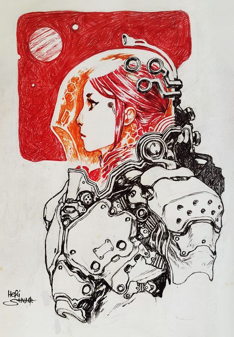 Girl Character Inspiration, Girl Character, Arte Cyberpunk, Alien Concept Art, Concept Art Character, Arte Sketchbook, Robot Concept Art, Cyberpunk Art, Armors