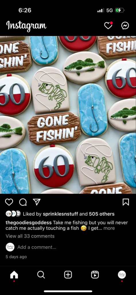 Fishing Cookies, Fish Cookies, Happy Father, Happy Fathers Day, Cookie Decorating, Fathers Day, Sugar Cookie, Fishing, Fish