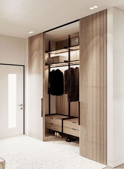 Vstupná Hala, Home Hall Design, Luxury Closets Design, Wardrobe Room, Bedroom Closet Design, Wardrobe Design Bedroom, 아파트 인테리어, Home Entrance Decor, Dressing Room Design