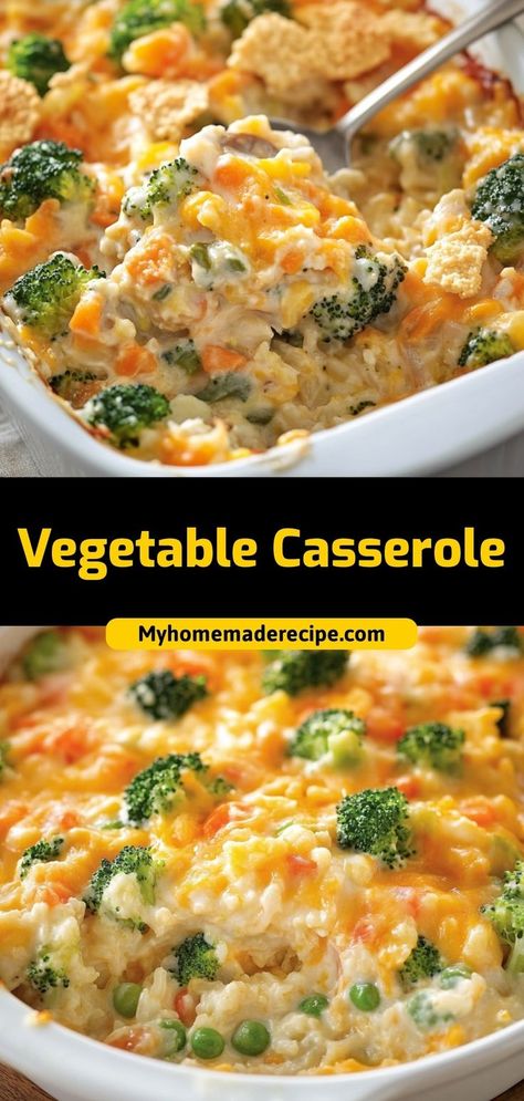 This vegetable casserole is packed with fresh veggies and topped with cheese for a comforting, healthy side dish. Ingredients: 2 cups broccoli florets 1 cup carrots, sliced 1 cup cauliflower florets 1 cup shredded cheese Serve this vegetable casserole for a wholesome side dish. Perfect for family meals or holiday gatherings Casserole Recipes With Vegetables, Broccoli Cauliflower Carrots Side Dishes, Veggie Cheese Casserole, Potluck Vegetable Dishes Crock Pot, Christmas Veggie Casseroles, Side Dish Crockpot Recipes, Broccoli Cauliflower Carrot Casserole, Cheesy Veggie Casserole, Broccoli Cheese Side Dish