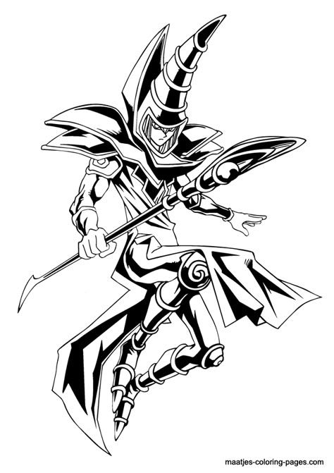 Yu-Gi-Oh Coloring Page Dark Magician Tattoo, Dark Magician Yugioh, Magician Tattoo, Yugioh Tattoo, Puzzle Tattoos, Yugioh Dragons, Dragon Coloring, Yugioh Monsters, Dark Magician