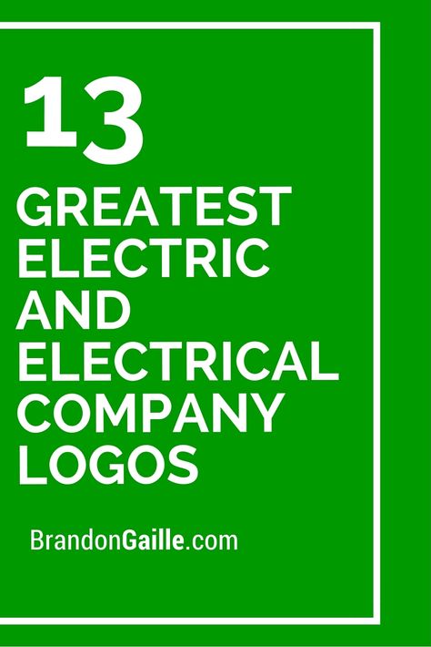 13 Greatest Electric and Electrical Company Logos Electric Company Logo Design, Electric Company Logo, Electrical Company Logo, Company Name Ideas, Electrical Stores, Power Logo, Company Logos, Electric Company, Work Room