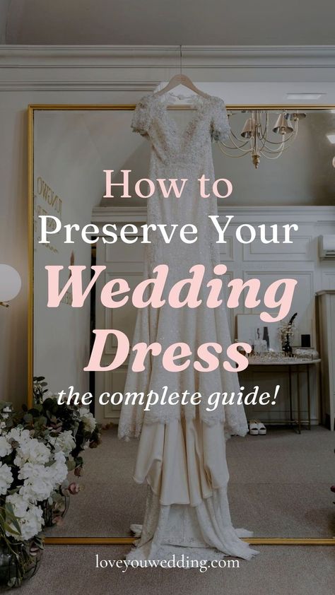 How to Store Your Wedding Dress: 10 Essential Tips for Preserving Your Dress. Make sure you preserve your wedding dress the right way with our complete guide to wedding dress preservation ideas and wedding dress storage ideas. Click through for the full guide! Wedding Dress Storage Ideas, Dress Storage Ideas, Wedding Dress Preservation Ideas, Dress Display Ideas, Wedding Dress Display, Wedding Dress Storage, Wedding Dress Keepsake, Dress Storage, Dress Preservation