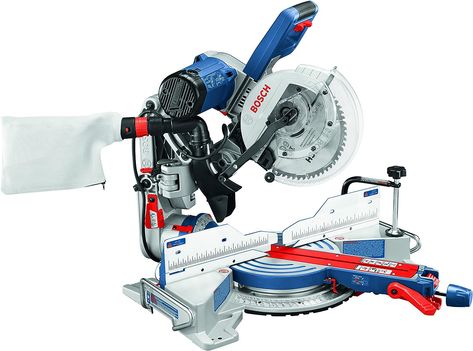 The Bosch-exclusive Axial-Glide System allows wider cross cuts and better alignment, available on Amazon #ad #affiliatelink #iearncommission Screen Door Projects, Miter Saw Reviews, Sliding Mitre Saw, Diy Screen Door, Sliding Compound Miter Saw, Mitre Saw Stand, Saw Stand, Miter Saws, Compound Mitre Saw