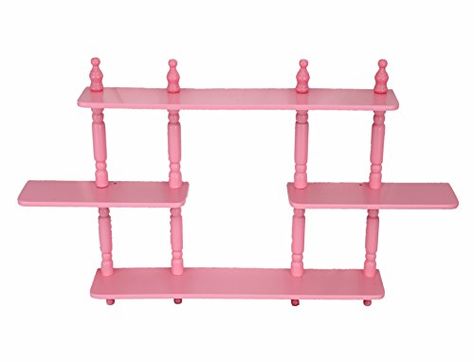 Pink Wall Shelf, 3 Tier Wall Shelf, Tier Wall Shelf, Kids Wall Shelves, Pink Shelves, Modern Wall Shelf, Mid Century Modern Walls, Floating Wall, Pink Kids