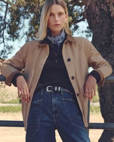 The Barn Jacket Cornstalk – Everlane Timeless Fashion Pieces, Barn Coat, Barn Jacket, Henley Sweater, Denim Boots, Functional Fashion, Cashmere Yarn, J Crew Shorts, Sustainable Brand