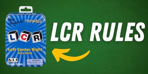 How to Play Left Right Center (LCR)? Rules & Strategies - Bar Games 101 Left Center Right Dice Game With Money, Left Right Center Game Rules, Left Right Center Game With Candy, Left Right Center Game, Left Center Right Dice Game, Dice Game Rules, Left Right Center, Lottery Games, Bar Games