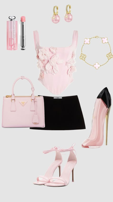 #pink#outfit#outfitinspo #dior#vancleef Elegant Outfit Classy, Preformance Outfits, Dolce E Gabbana, Cute Everyday Outfits, Baddie Outfits Casual, Fancy Outfits, Pink Outfit, Girly Outfits, Lookbook Outfits