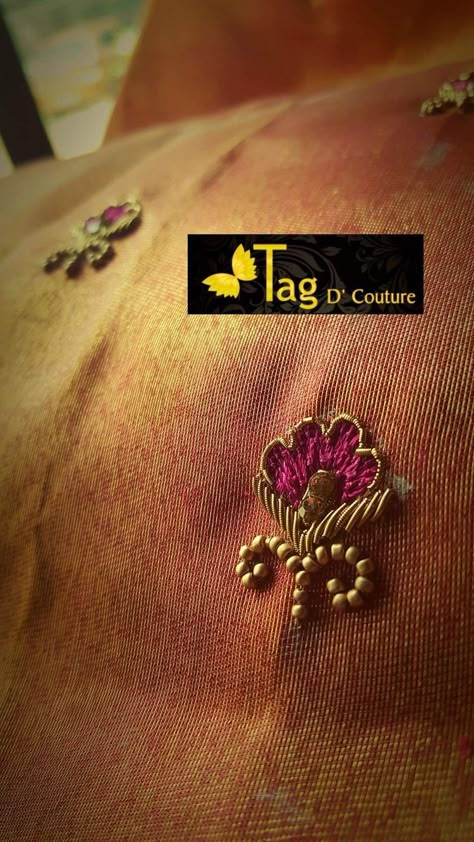 All Over Embroidery, Gold Work Embroidery, Hand Beaded Embroidery, Blouse Design Images, Embroidery On Kurtis, Simple Embroidery Designs, Kurti Embroidery Design, Dress Embroidery, Mehandi Design