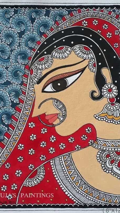 Madhubani Paintings Peacock, Gond Painting, Indian Painting, Madhubani Art, Queen Art, Indian Folk Art, Madhubani Painting, Indian Paintings, Indian Art Paintings