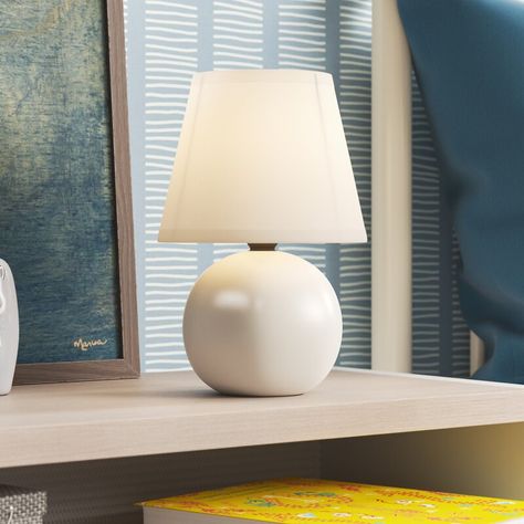 Mack & Milo™ Adira Ceramic Globe Mini Table Lamp & Reviews | Wayfair.ca Lamp Ceramic, Mini Table Lamps, Twin Beds, Fixture Table, Mini Lamp, Themed Room, Mini Table, Metal Table Lamps, White Table Lamp